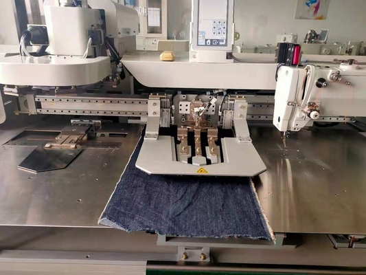 QS-120MT single needle automatic pocket setter iron-free jeans pocket attaching industrial sewing machine