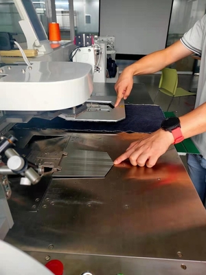 QS-120MT single needle automatic pocket setter iron-free jeans pocket attaching industrial sewing machine